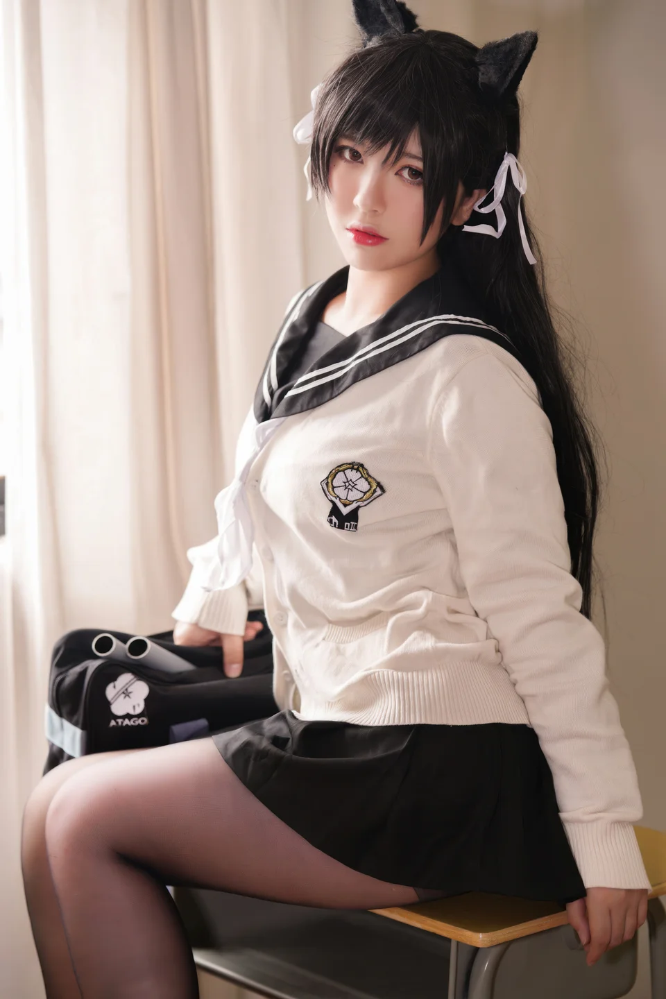 半半子 - No.099 碧蓝航线·爱宕 校服 [25P-193MB] tg@simisebaisi 【丝足阁】007.webp